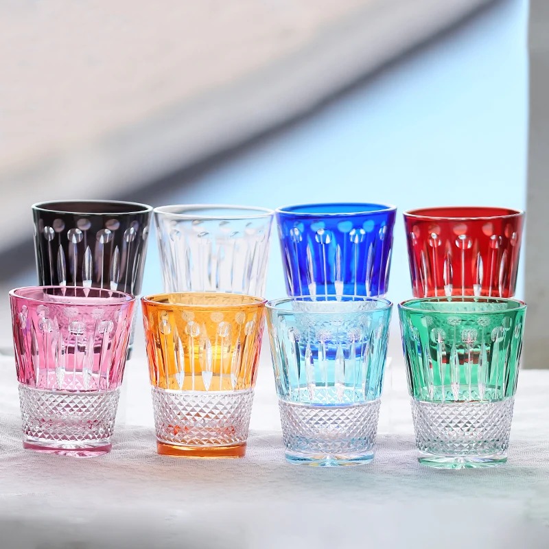 Wine Beer Jp - Bicchiere da whisky in cristallo multicolore