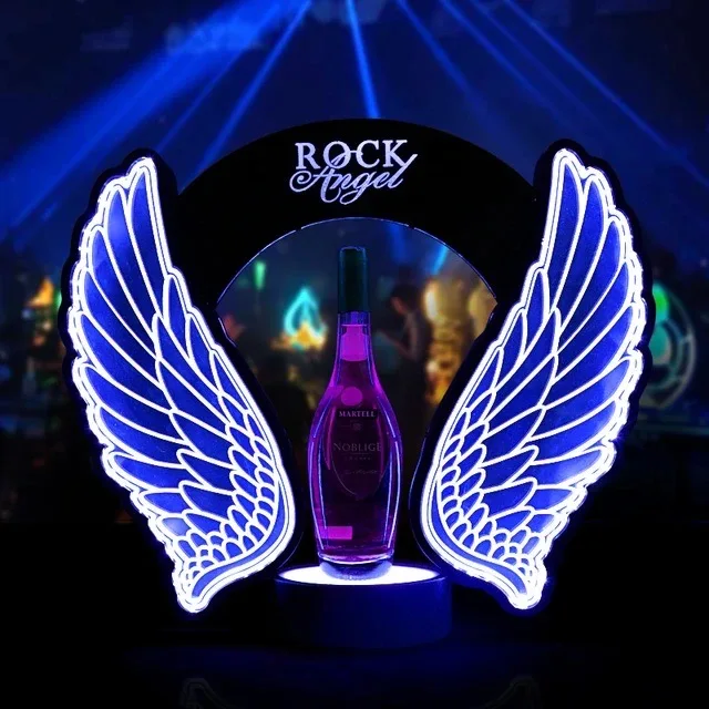 Wine Beer And - Espositore Luminoso a LED Ricaricabile a
