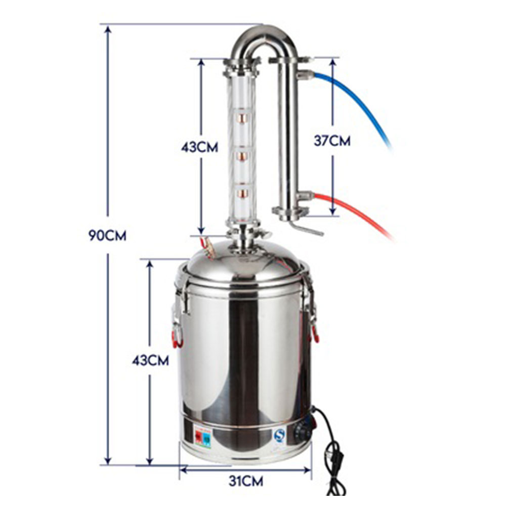 Wine Beer Distillation - Distillatore Elettrico da 22L per la