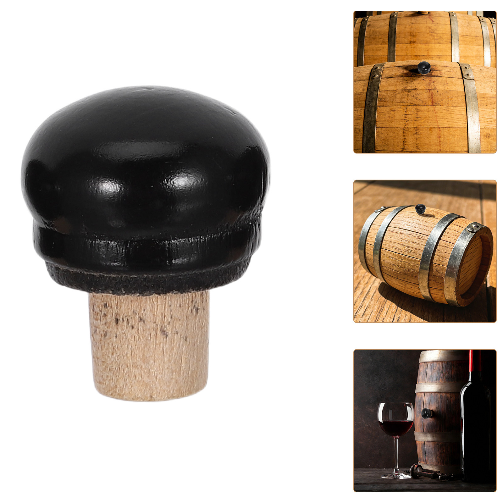 Wine Beer Glass Set - Set di 4 Tappi in Sughero