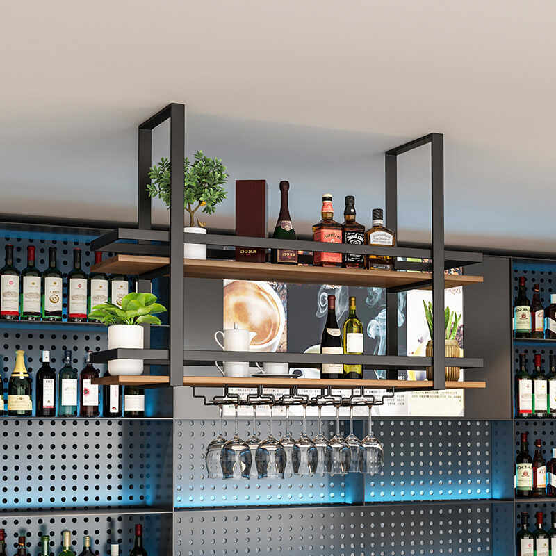 Wine Rack Wall Mount - Semplice mensola appendiabiti in ferro battuto