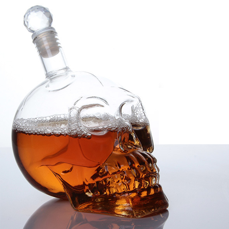 Wine Beer Glass Set - Creativo testa di teschio Decanter bottiglia