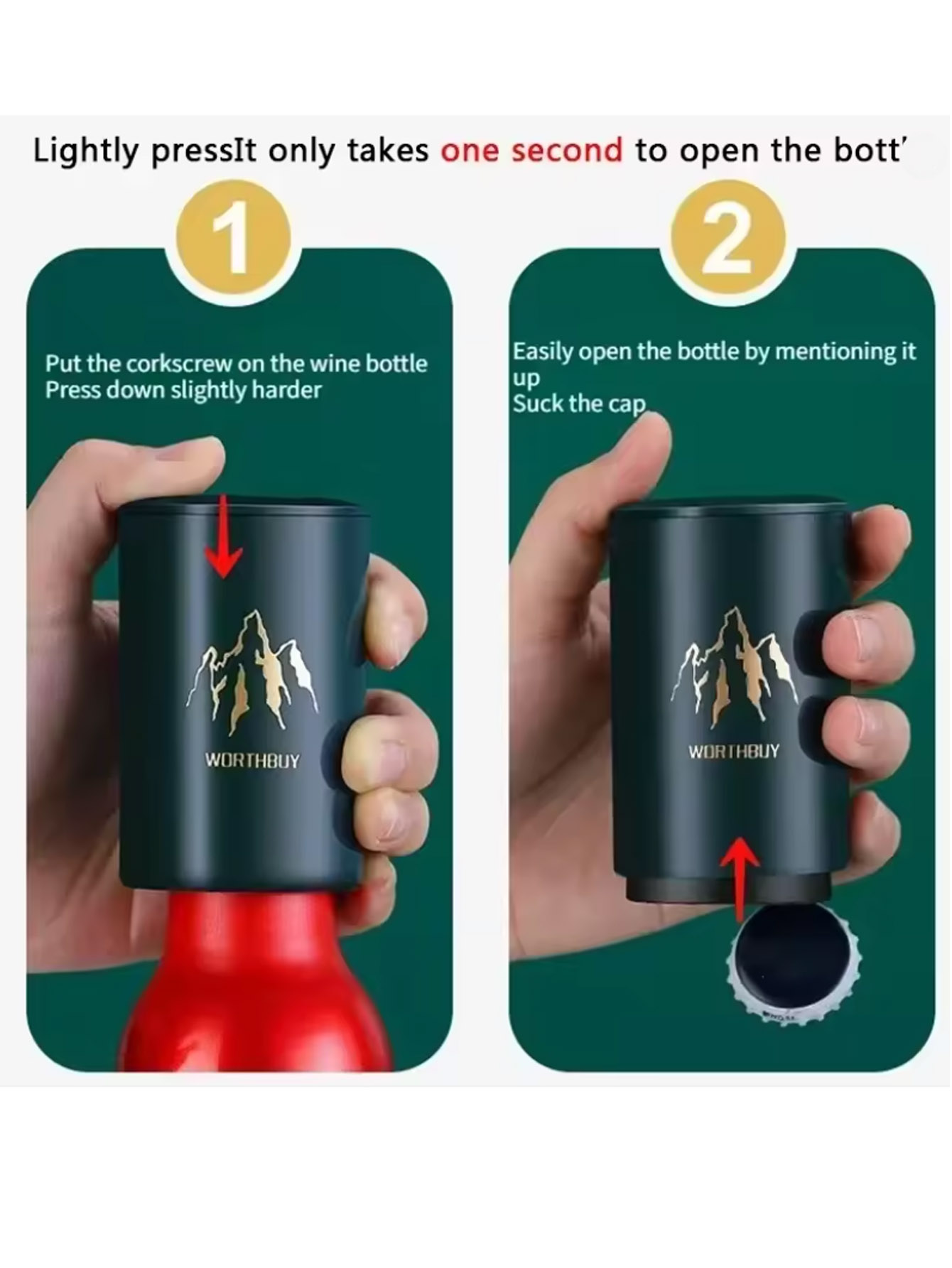 Wine Beer Opener - 1 pz apribottiglie automatico per birra