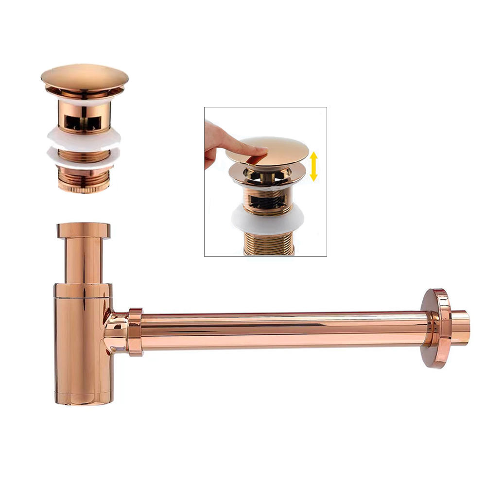 Bottle Stopper Set - Sifone da bagno rosa scolapiatti lavello