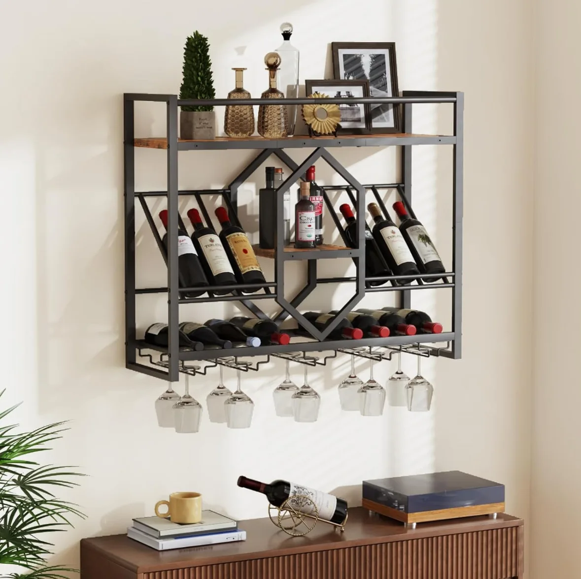 Portabottiglie in ferro battut - Wine Rack Wall Mount recensione e prezzo