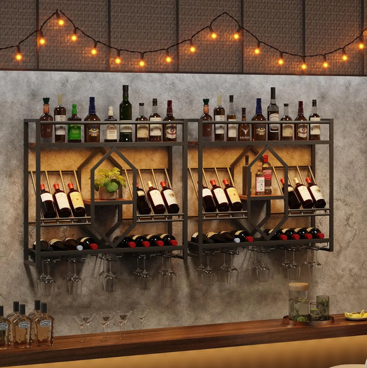 Portabottiglie in ferro battut - Wine Rack Wall Mount recensione e prezzo