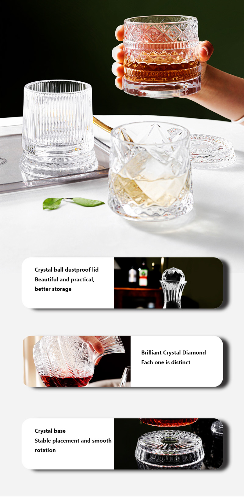 DEOUNY Decanter per vino rotan - Wine Beer Glass Set recensione e prezzo