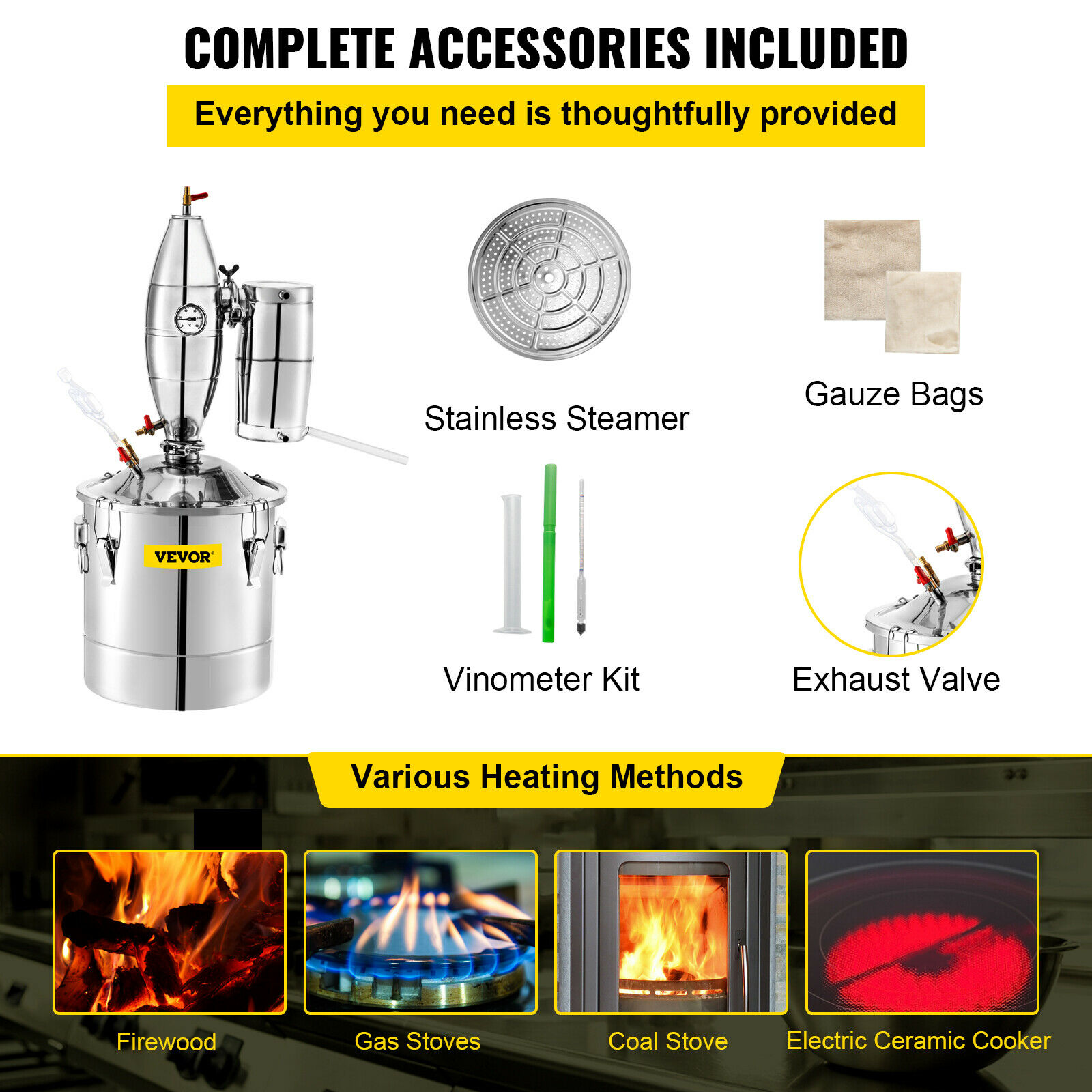 Distillatore di Alcol 20L-70L, - Wine Beer Distillation recensione e prezzo