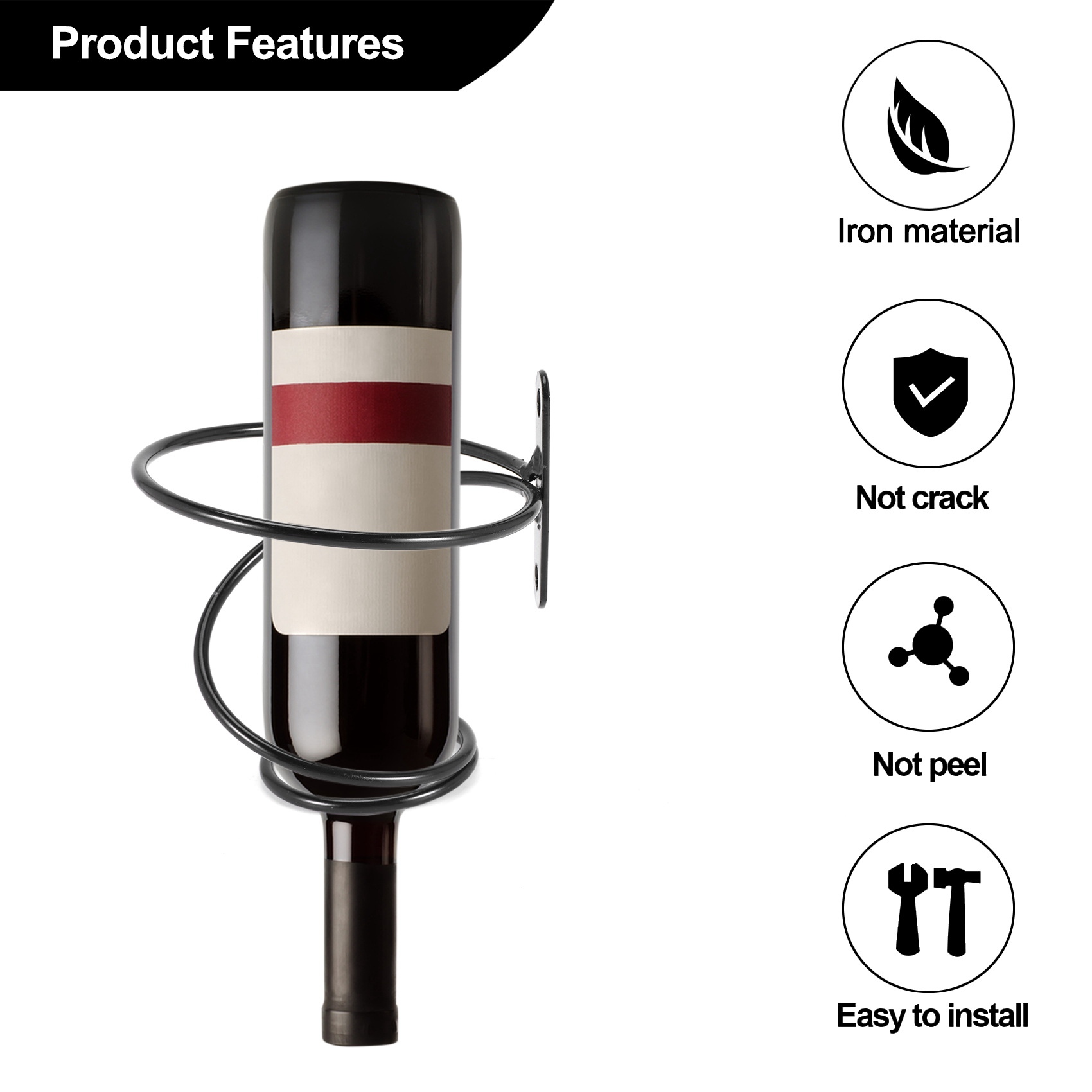 ABGH-Confezione da 6 Portabott - Wine Rack Wall Mount recensione e prezzo