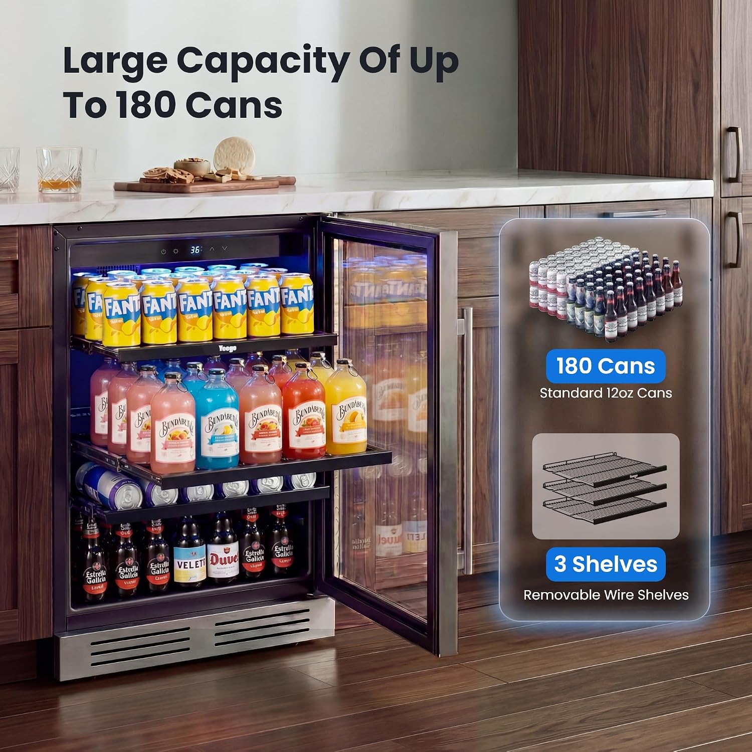 Frigorifero per Bevande da 24  - Wine Beer Fridge Under Counter recensione e prezzo
