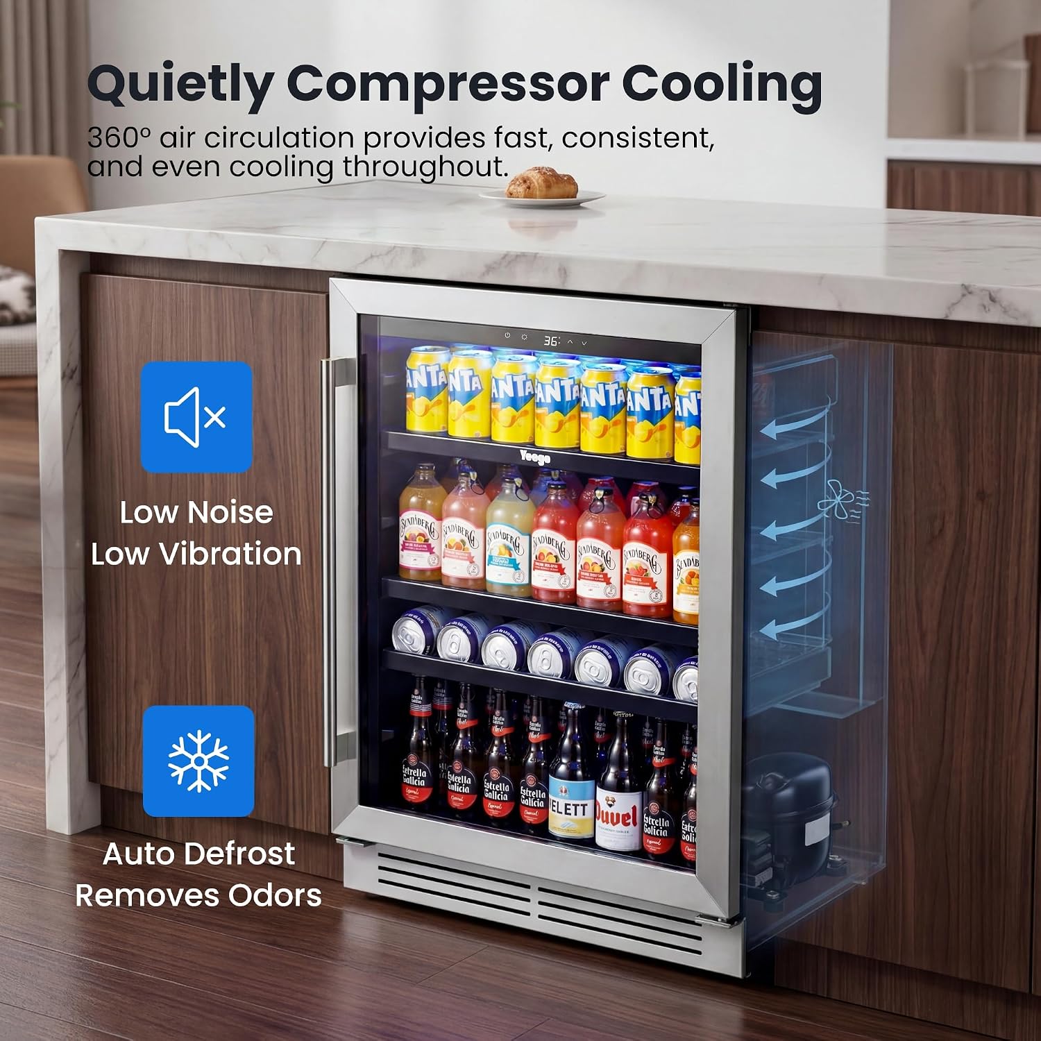 Frigorifero per Bevande da 24  - Wine Beer Fridge Under Counter recensione e prezzo