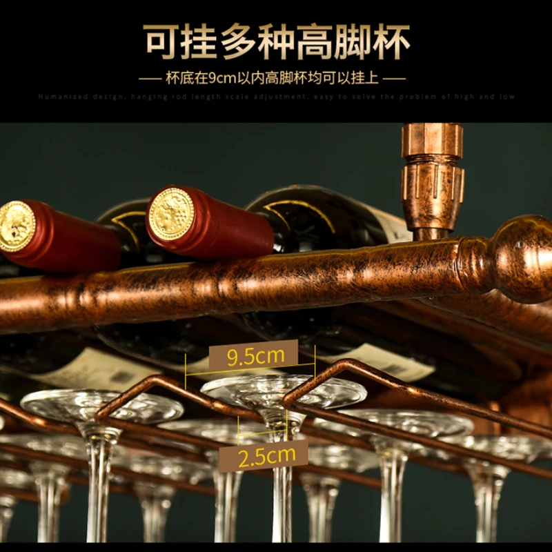 Vintage in ferro nero bronzato - Wine Rack Wall Mount recensione e prezzo